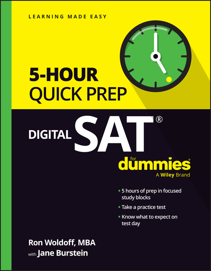 Digital Sat 5-Hour Quick Prep For Dummies 封面